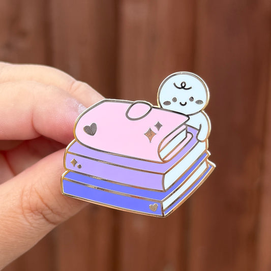 Journal & Planner Stack - Gold & Silver Enamel Pins