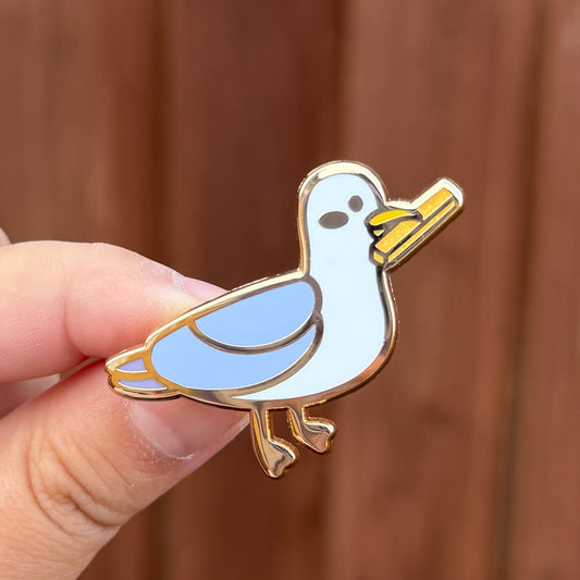 Chip Bandit Seagull - Gold Enamel Pin