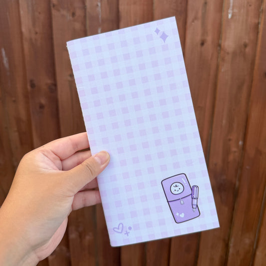 Custard TN Insert Notebook (dot grid, 64pg, 120gsm) - Reversible Pink/Purple Cover
