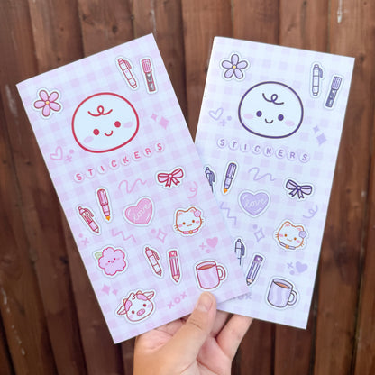 Custard TN Sticker Book (32pg) - Reversible Pink/Purple Cover