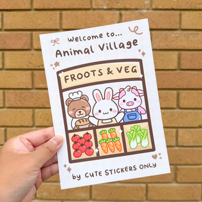 Animal Village A5 Thank You Card (350gsm)