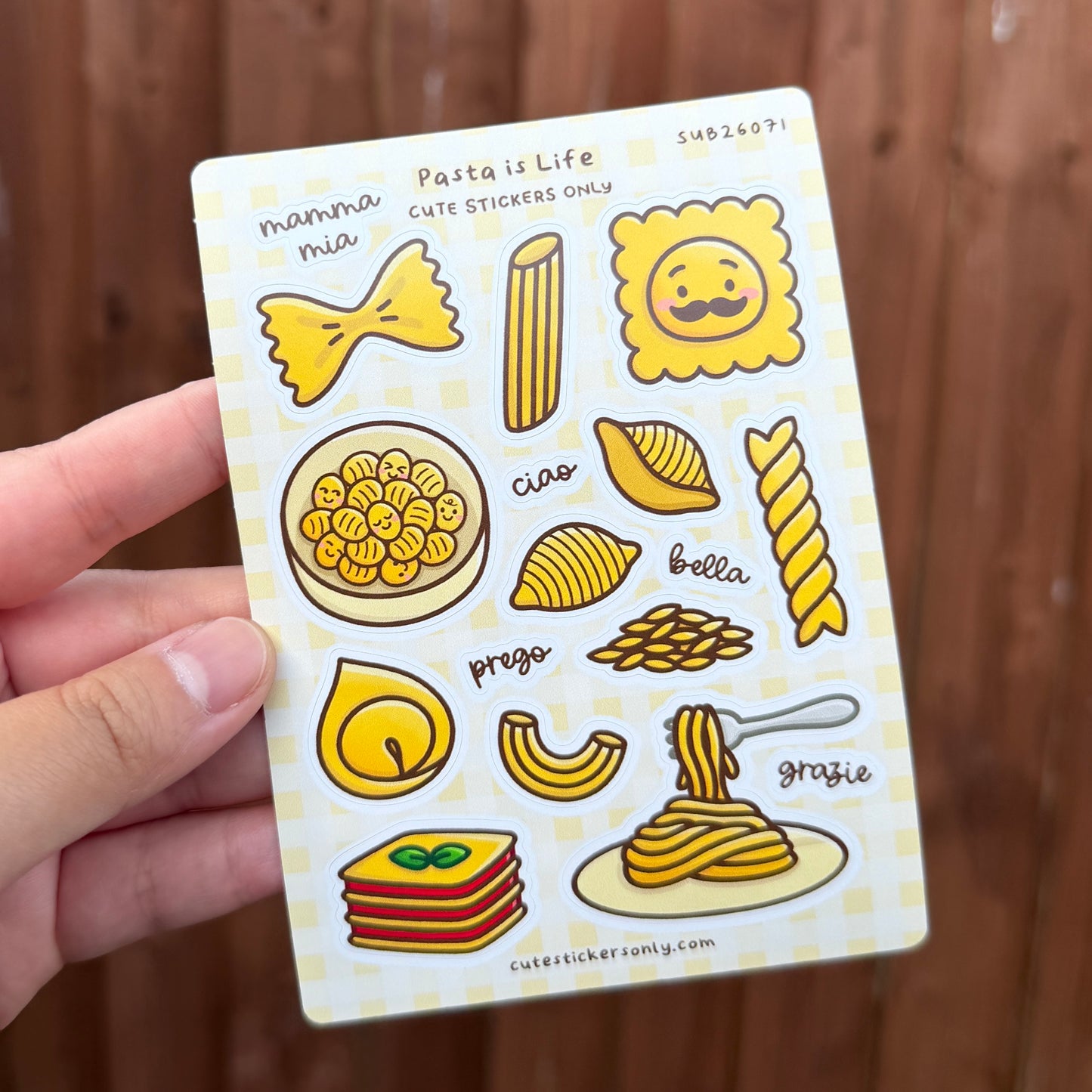 Pasta is Life - Sticker Sheet