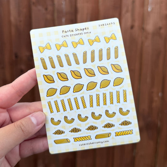 Pasta Shapes - Sticker Sheet