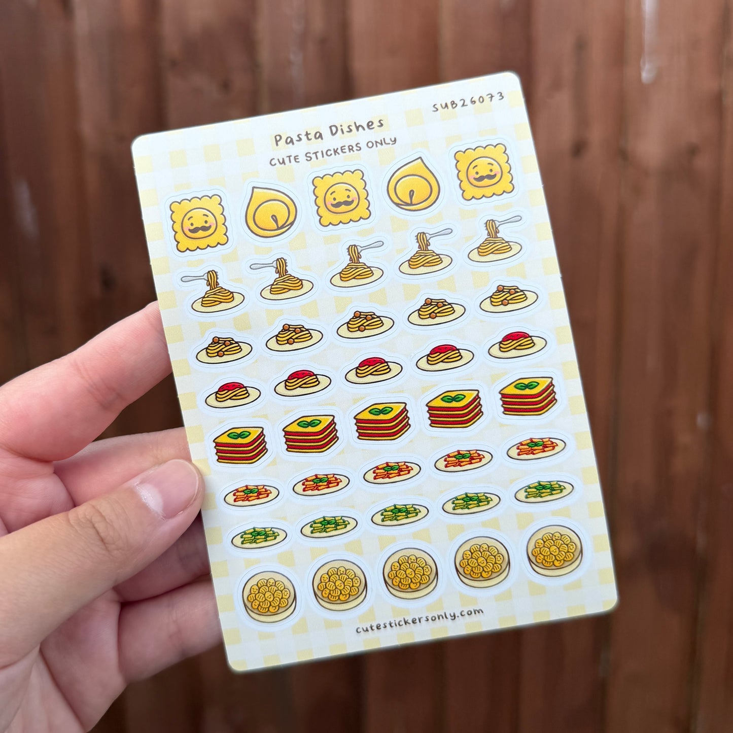 Pasta Dishes - Sticker Sheet
