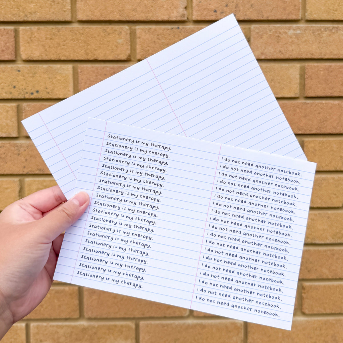 Classic Ruled Notebook Paper A5 Scrapbooking Paper