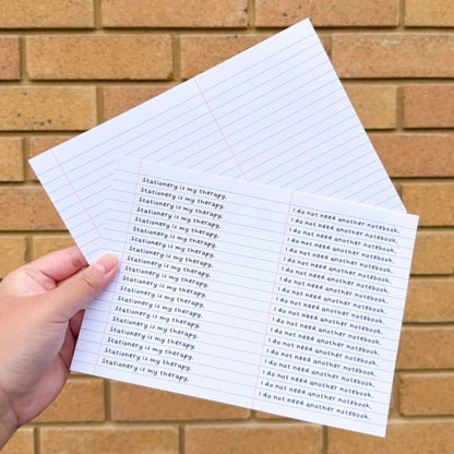 Classic Ruled Notebook Paper A5 Scrapbooking Paper