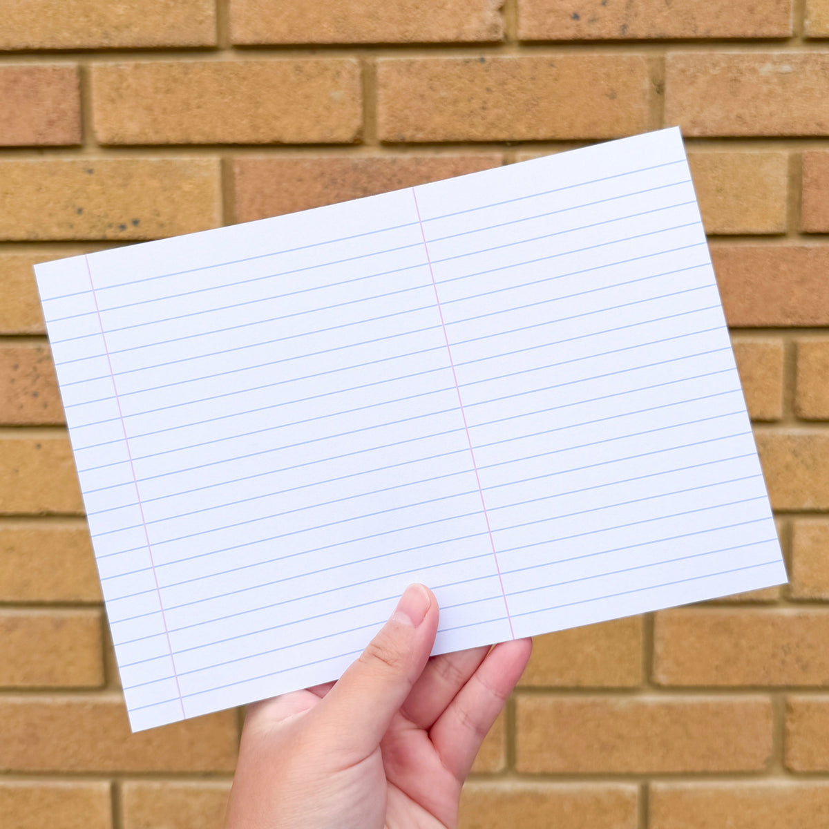 Classic Ruled Notebook Paper A5 Scrapbooking Paper