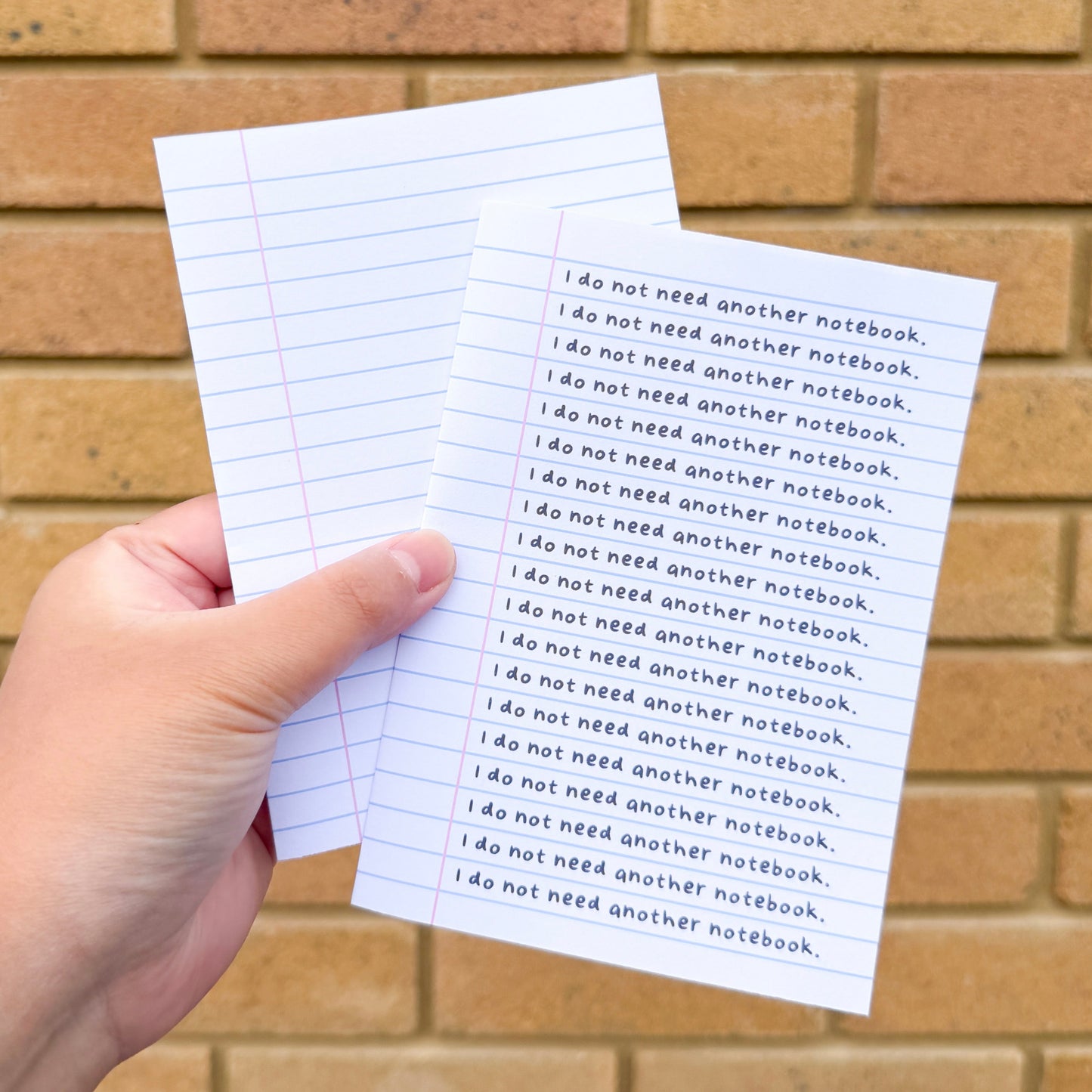 Classic Ruled Notebook Paper A5 Scrapbooking Paper