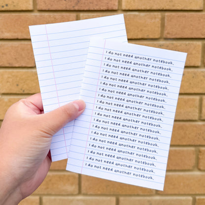Classic Ruled Notebook Paper A5 Scrapbooking Paper