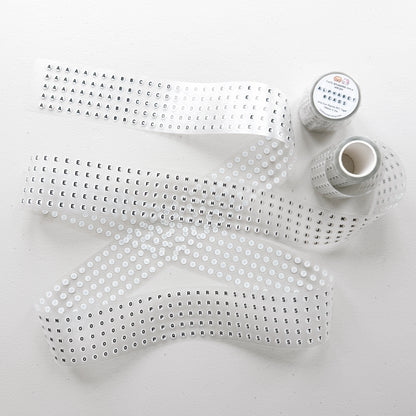 Alphabet Beads 50mm Pre-Cut Matte PET Tape