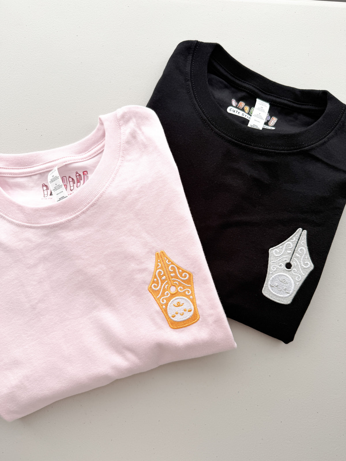 Fountain Pen Nib - Embroidered T-Shirts
