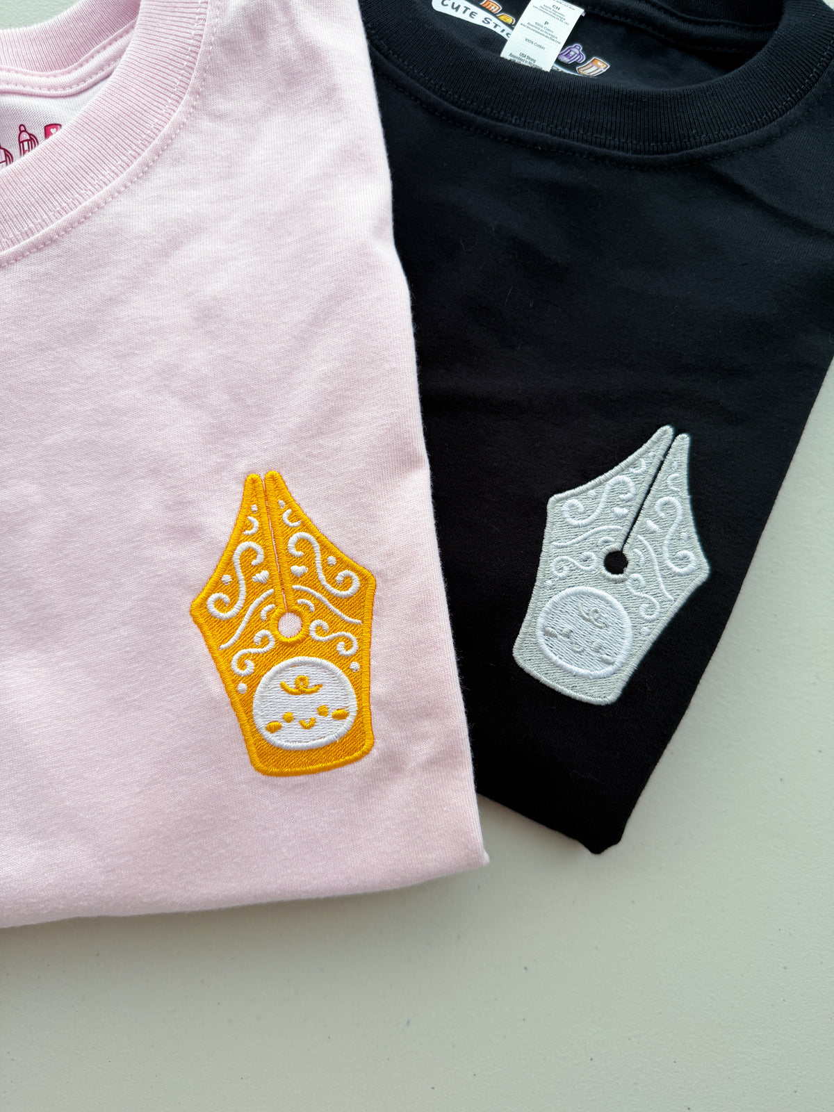 Fountain Pen Nib - Embroidered T-Shirts