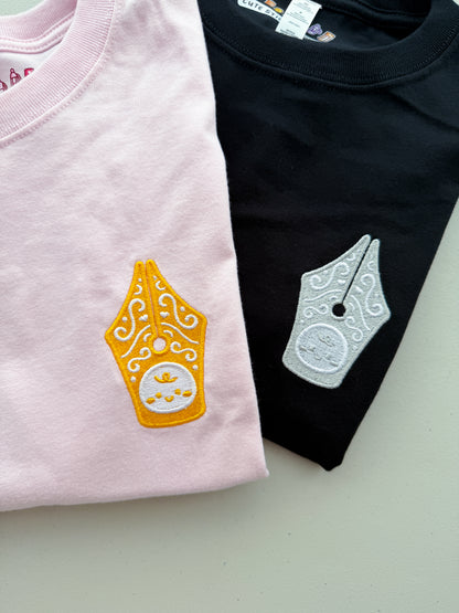 Fountain Pen Nib - Embroidered T-Shirts
