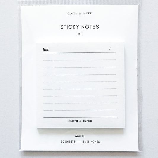 List Sticky Notes