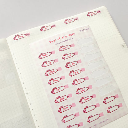 Meowliners Days of the Week - Premium Sticker Sheets