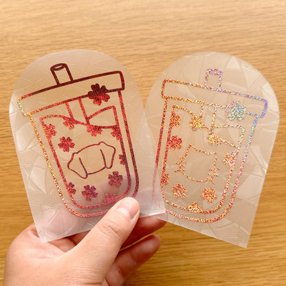 Sakura Boba - Joey and Cake Suncatcher Sticker