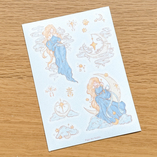 Celeste Glitter Sticker Sheet