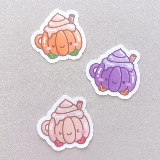 Pumpkin Spice Latte - Matte Die Cut Stickers
