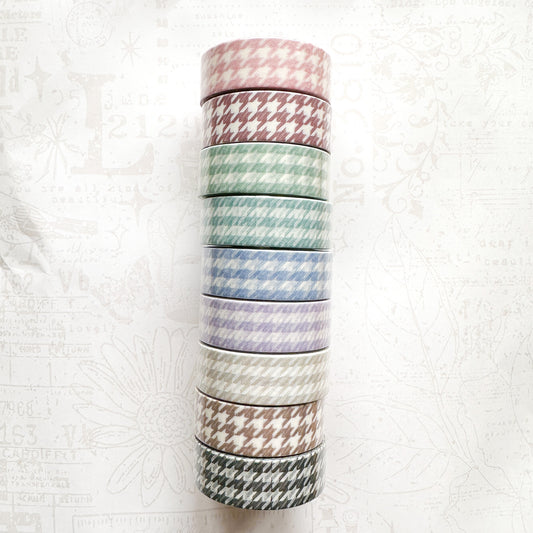 Houndstooth Collection Satin Washi Tapes 15mm