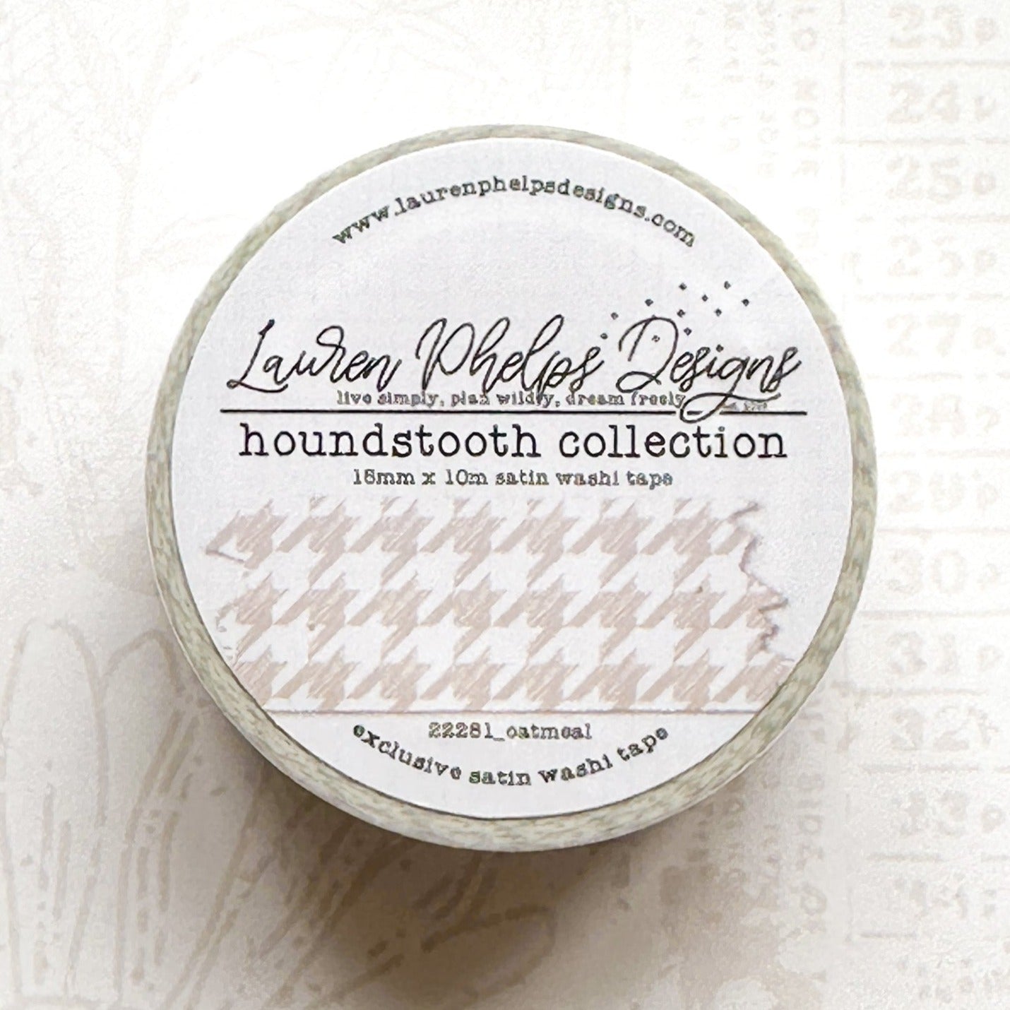 Houndstooth Collection Satin Washi Tapes 15mm