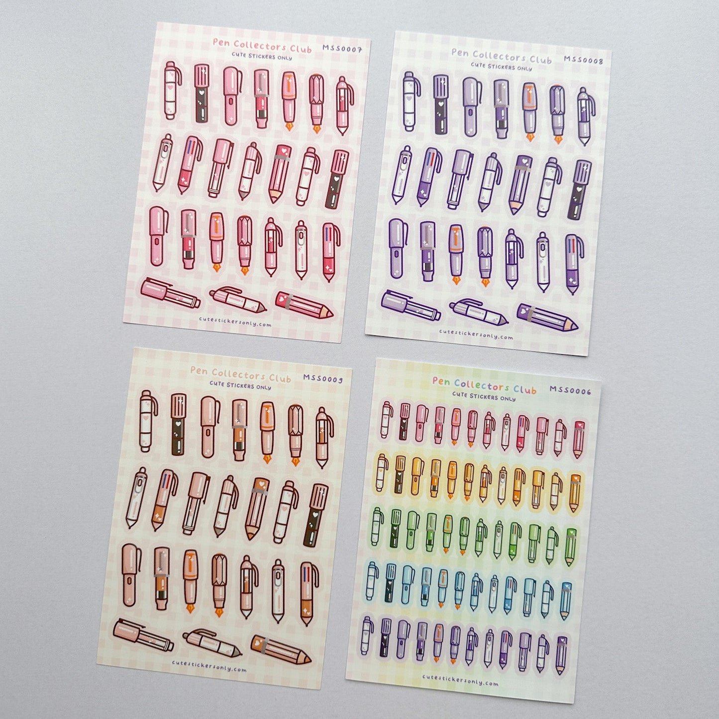 Pen Collectors Club Sticker Sheets