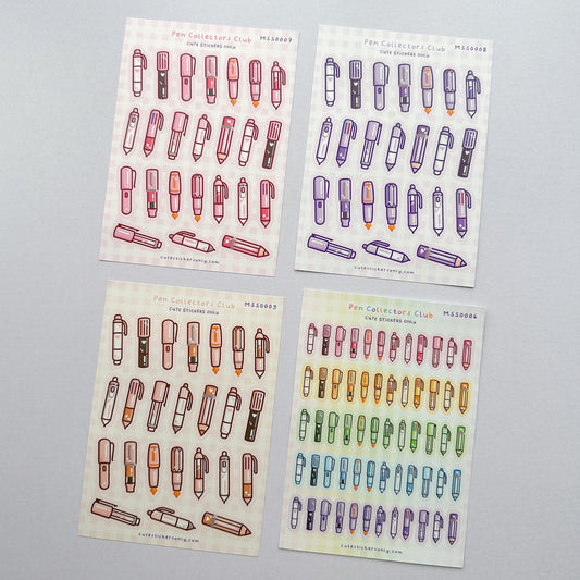 Pen Collectors Club Sticker Sheets