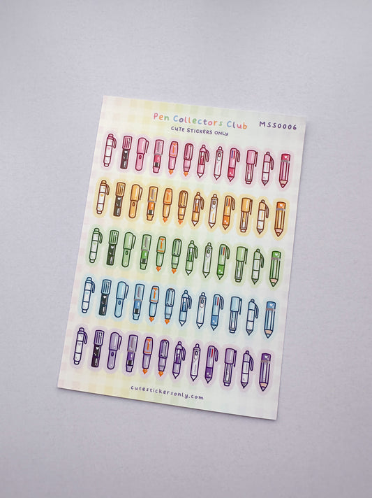 Pen Collectors Club Sticker Sheets