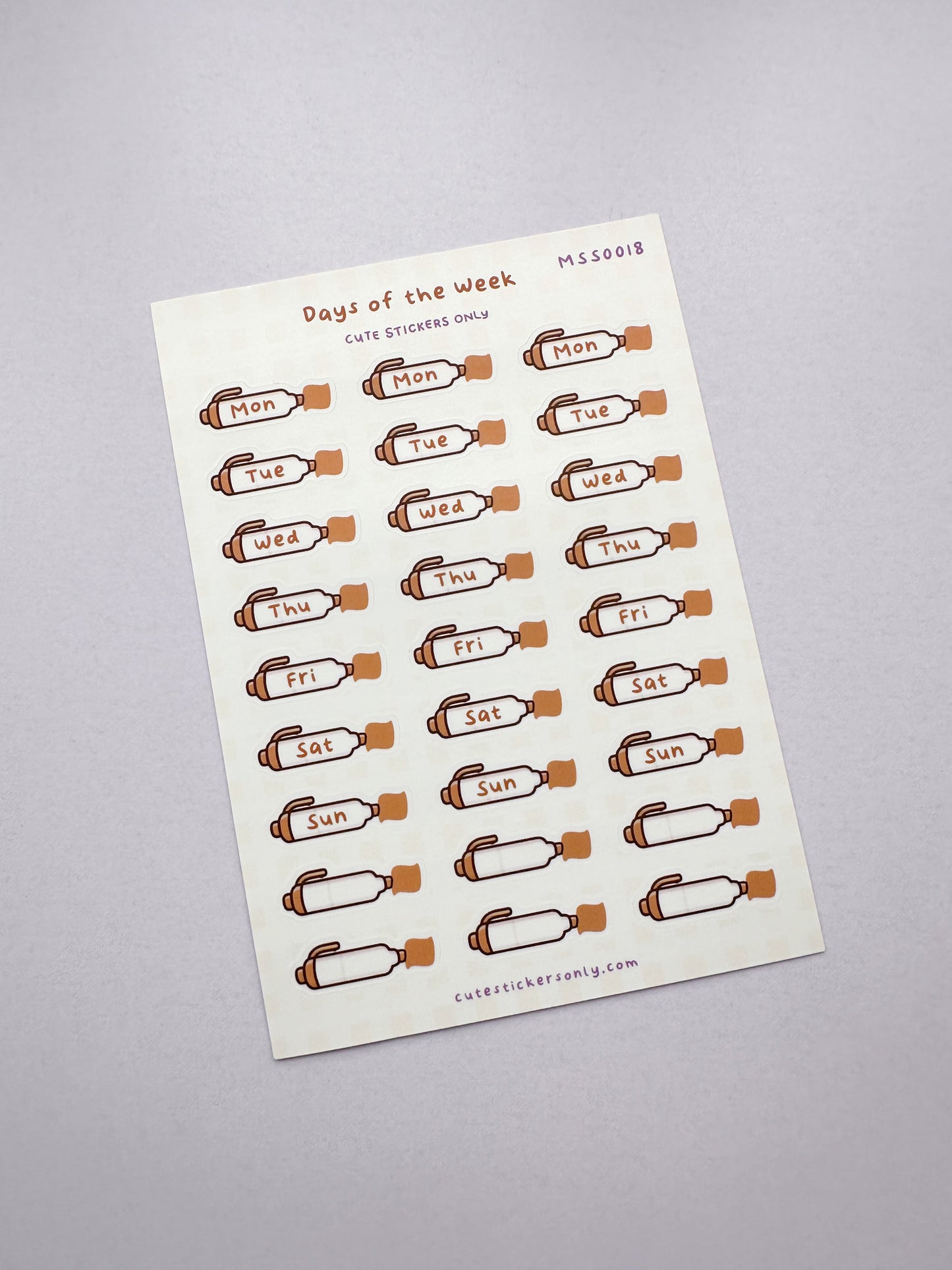 Meowliners Days of the Week - Premium Sticker Sheets