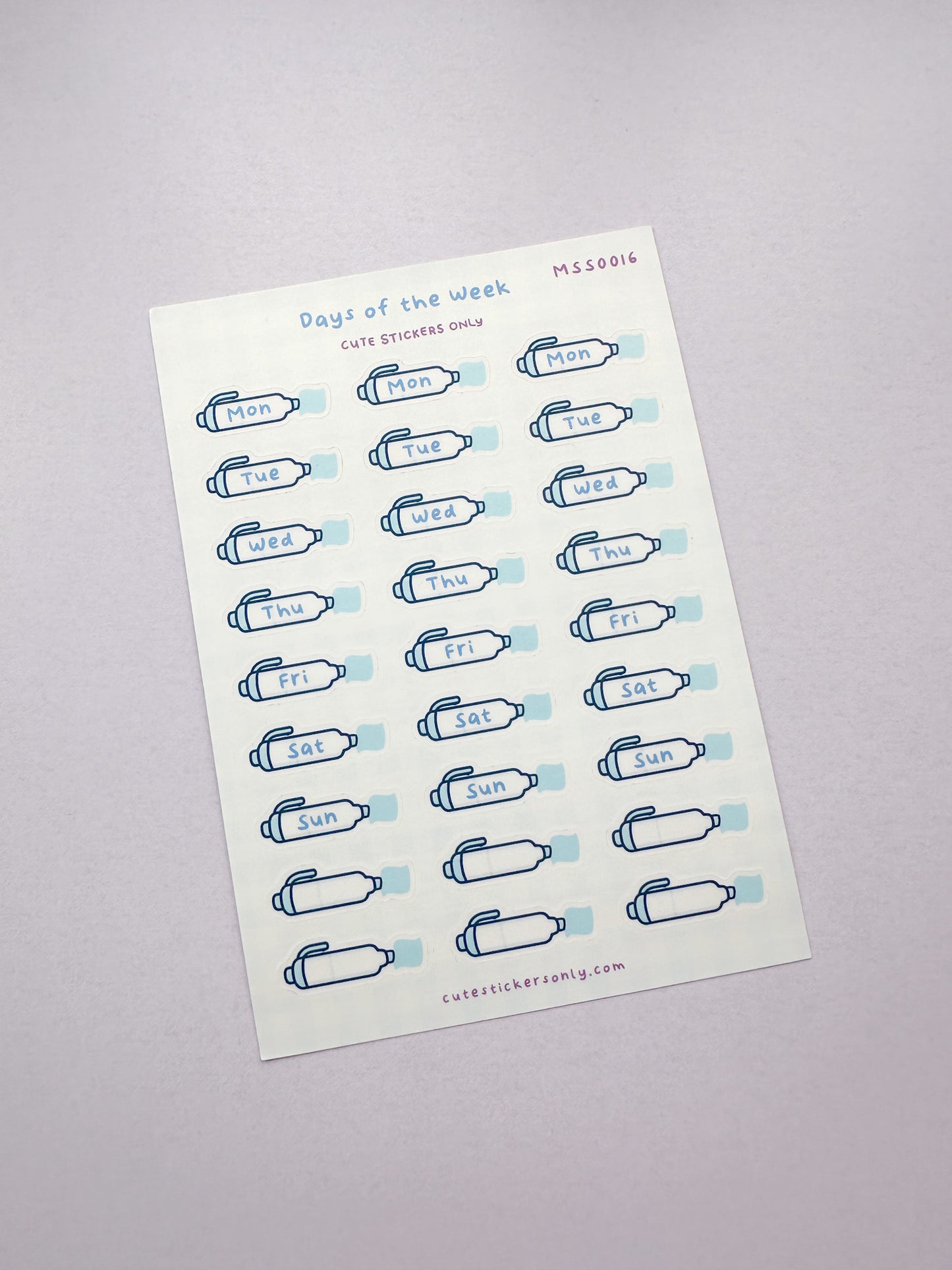 Meowliners Days of the Week - Premium Sticker Sheets