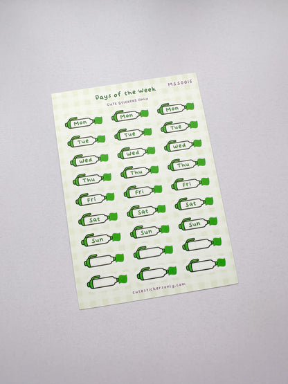 Meowliners Days of the Week - Premium Sticker Sheets