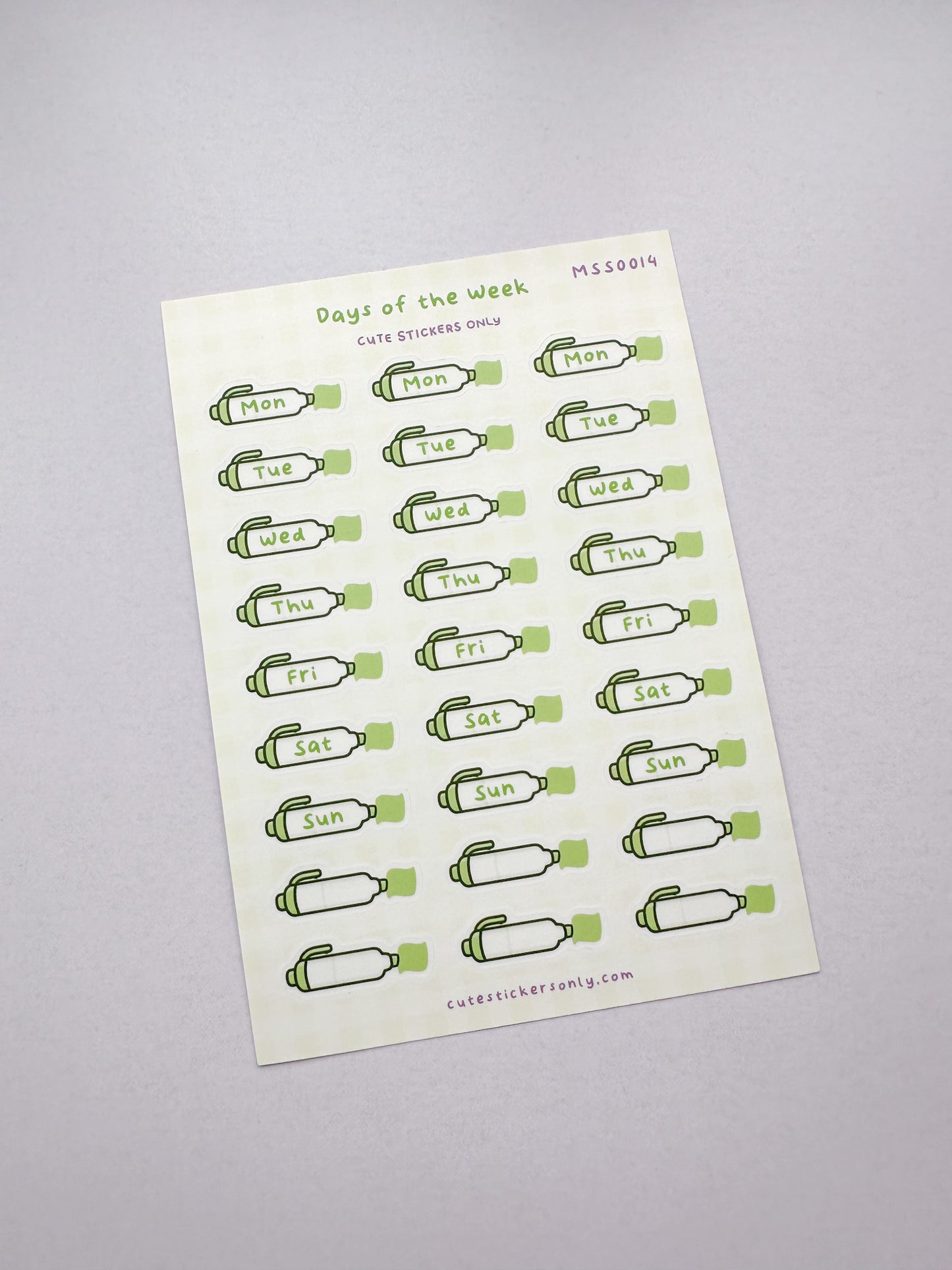 Meowliners Days of the Week - Premium Sticker Sheets