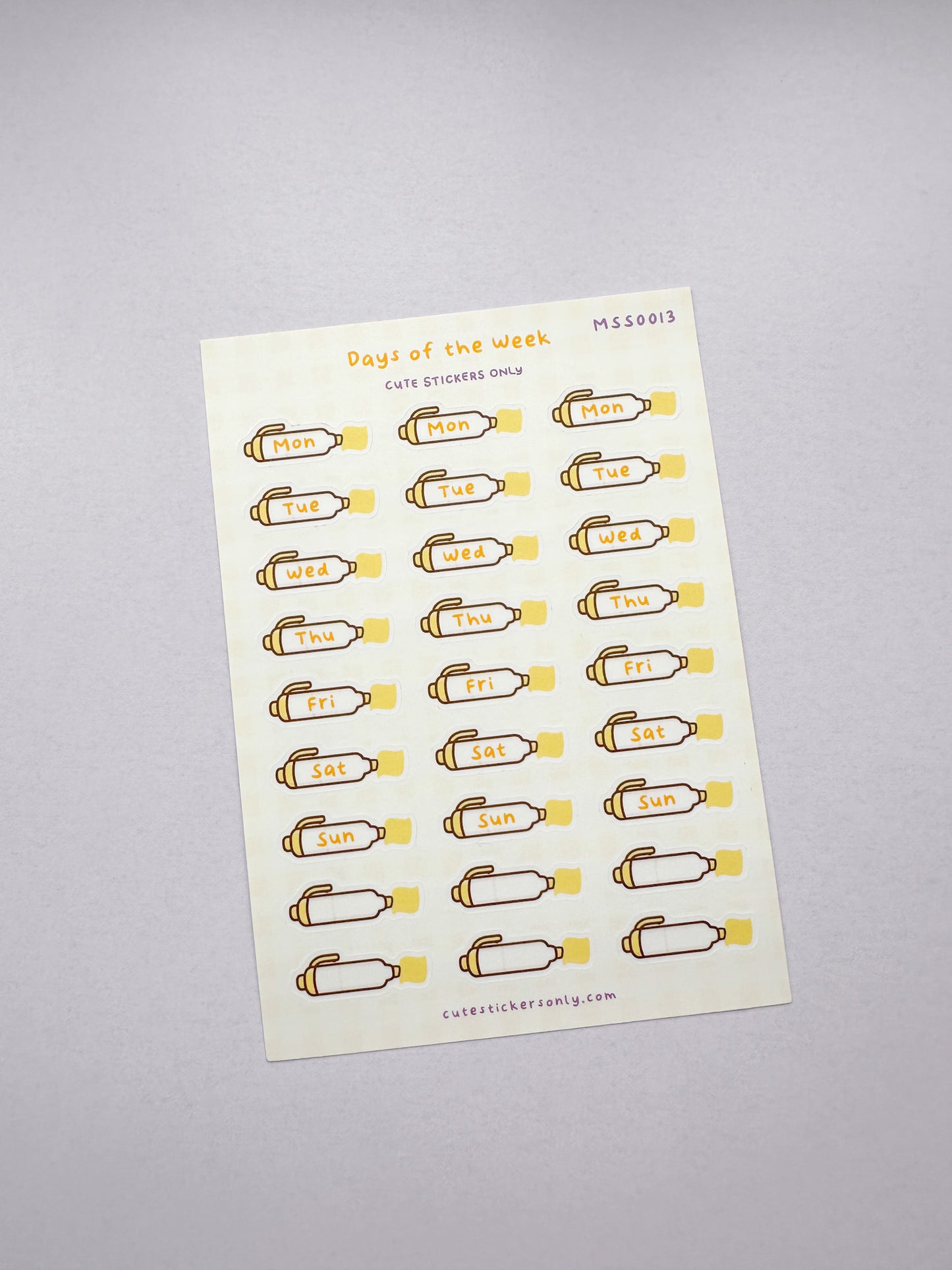 Meowliners Days of the Week - Premium Sticker Sheets