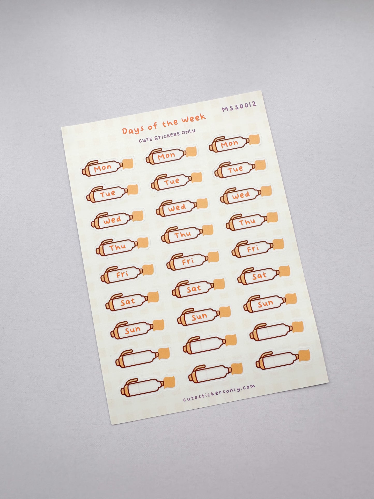 Meowliners Days of the Week - Premium Sticker Sheets