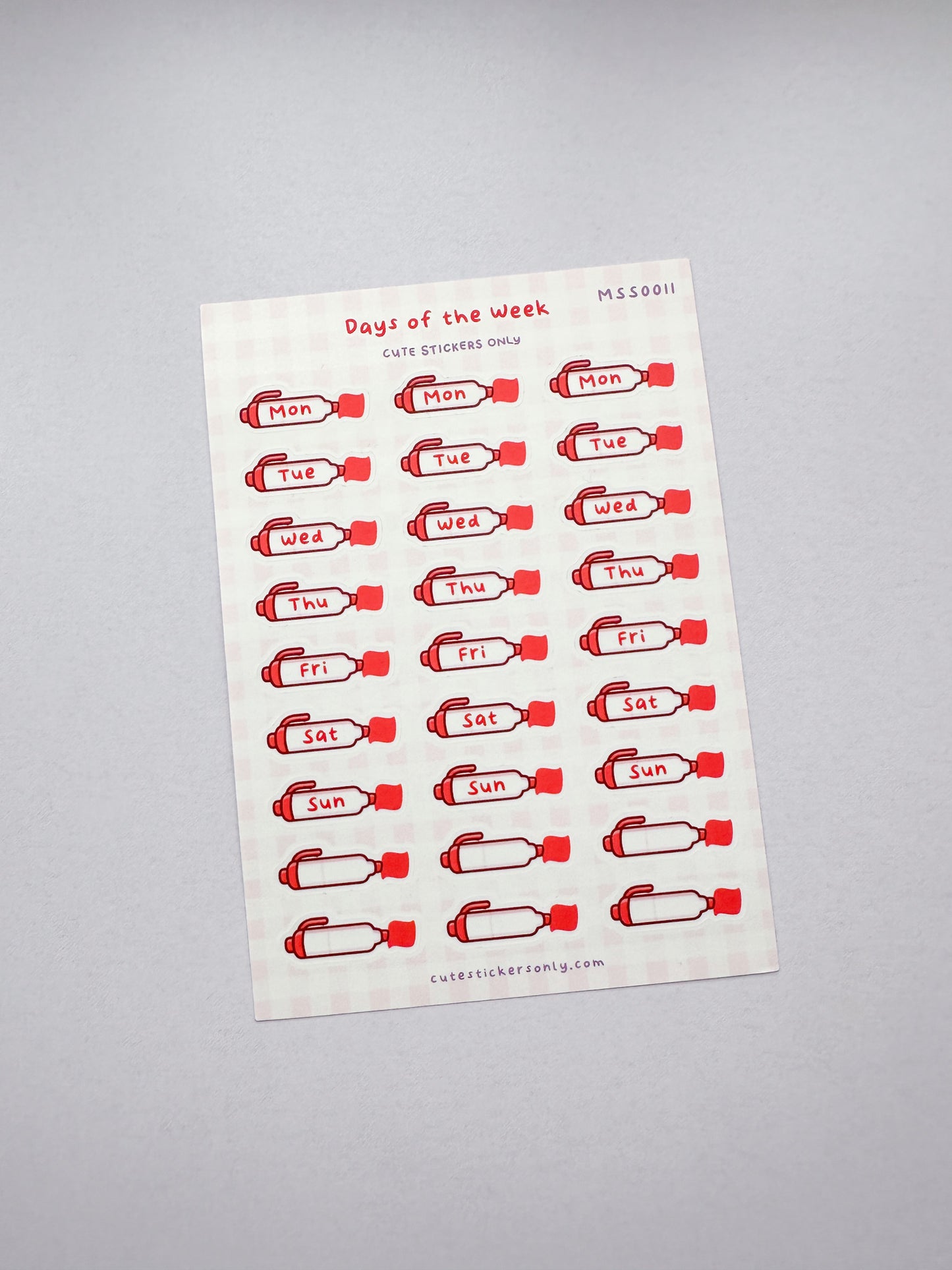 Meowliners Days of the Week - Premium Sticker Sheets