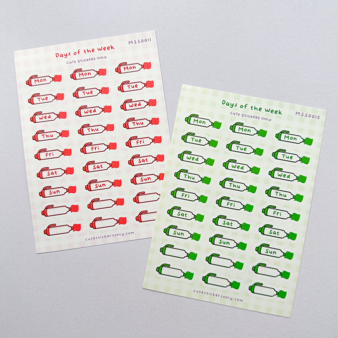 Meowliners Days of the Week - Premium Sticker Sheets