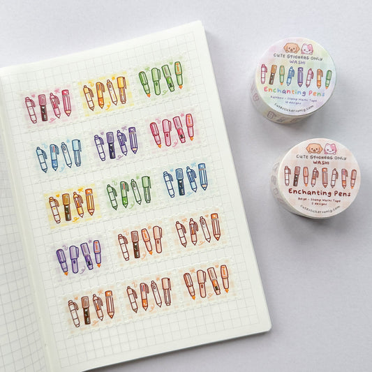 Enchanting Pens - Stamp Washi Tapes