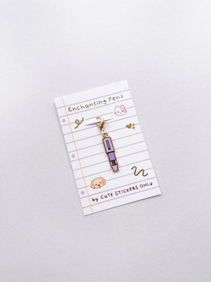 Enchanting Pens Enamel Charms