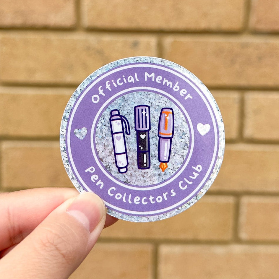 Official Member - Pen Collectors Club - Glitter Die Cut Sticker [Exclusive]