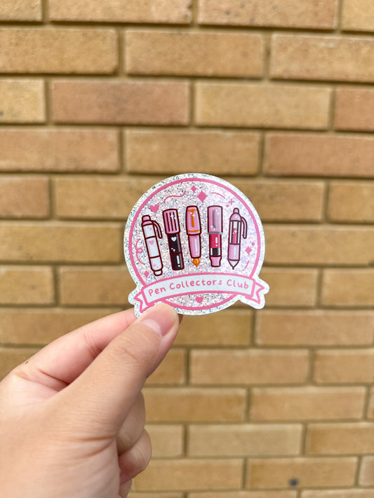 Pen Collectors Club Glitter Die Cut Stickers