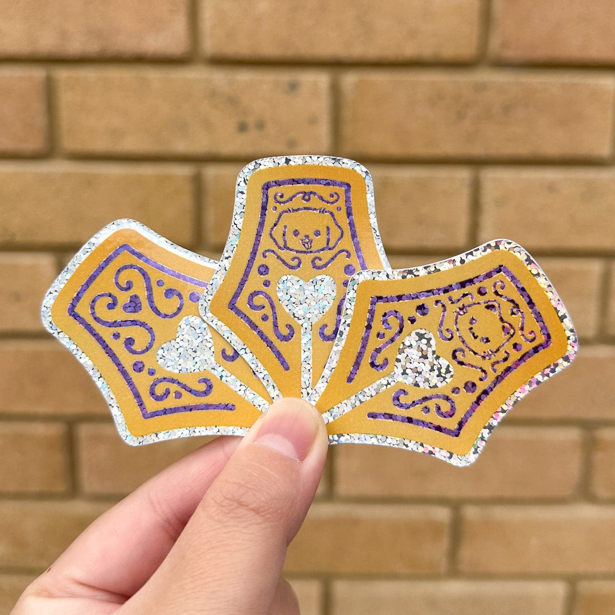 Fountain Pen Nibs Glitter Die Cut Stickers