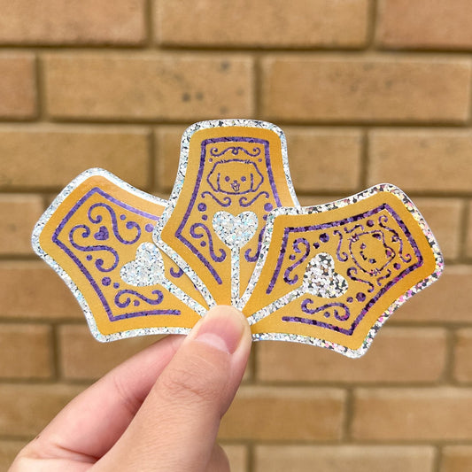 Fountain Pen Nibs Glitter Die Cut Stickers