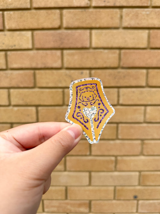 Fountain Pen Nibs Glitter Die Cut Stickers