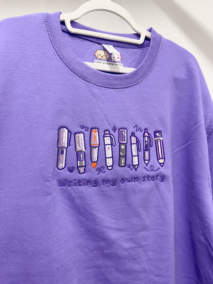 Writing my own story - Embroidered Sweatshirts (Sample - XXL only)