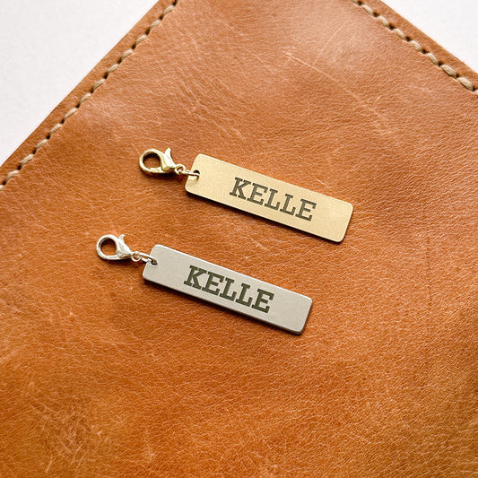 Travelers Notebook Personalised Name Tag Charms