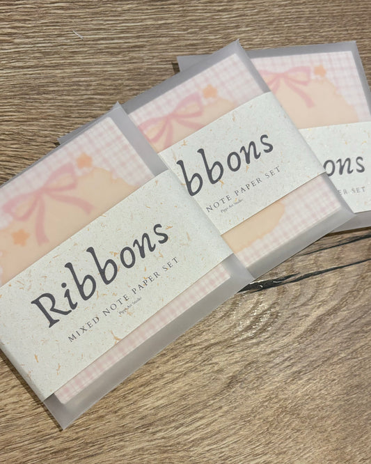 Ribbons Mixed Note Paper Set (5 Designs)