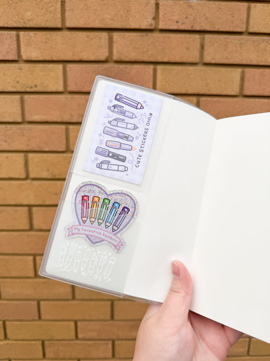 B6 Clear Cover - Pen Collectors Club with Pockets