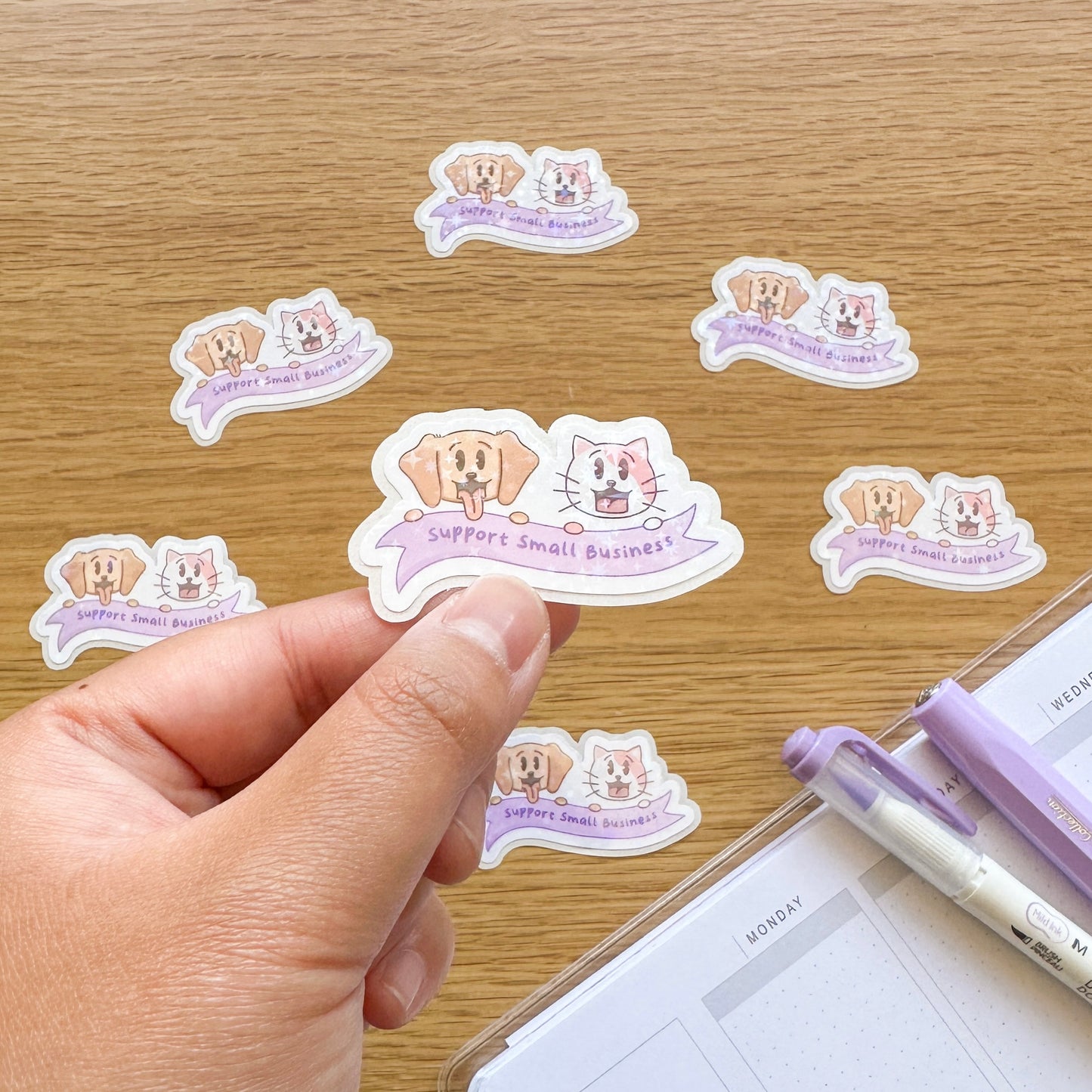 Support Small Business - Joey and Cake Holo Die Cut Stickers