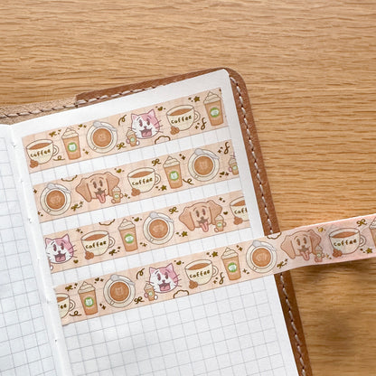 Coffee Date 15mm Washi Tape with Gold Foil