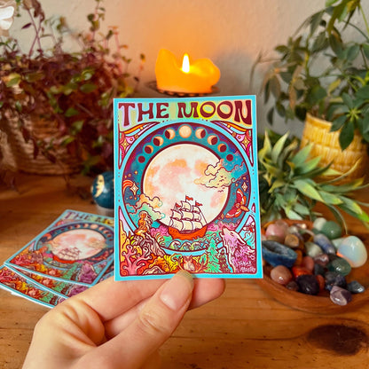 The Moon - Large Waterproof Sticker