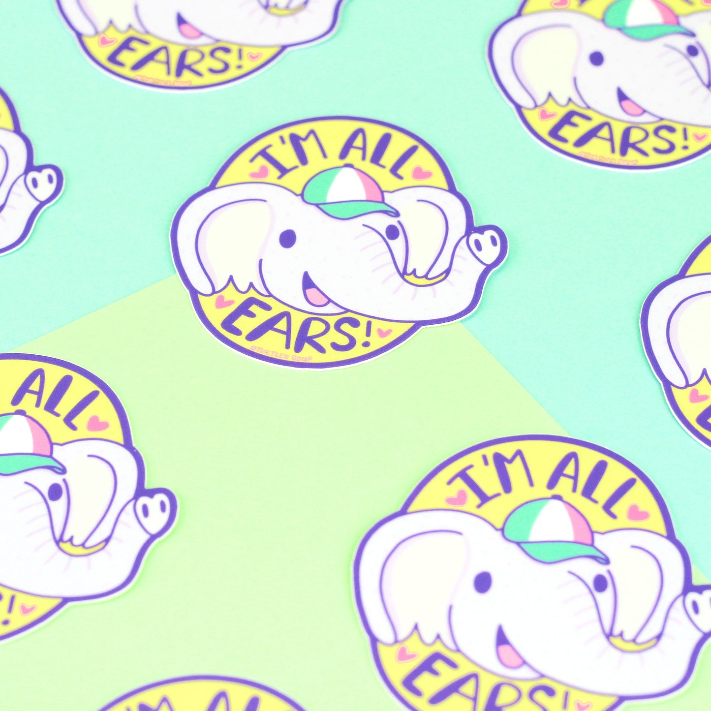 I'm All Ears Elephant Vinyl Sticker